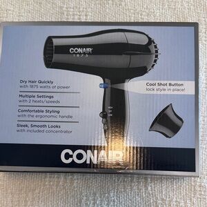Conair Black Hair Dryer with Cool Shot Button